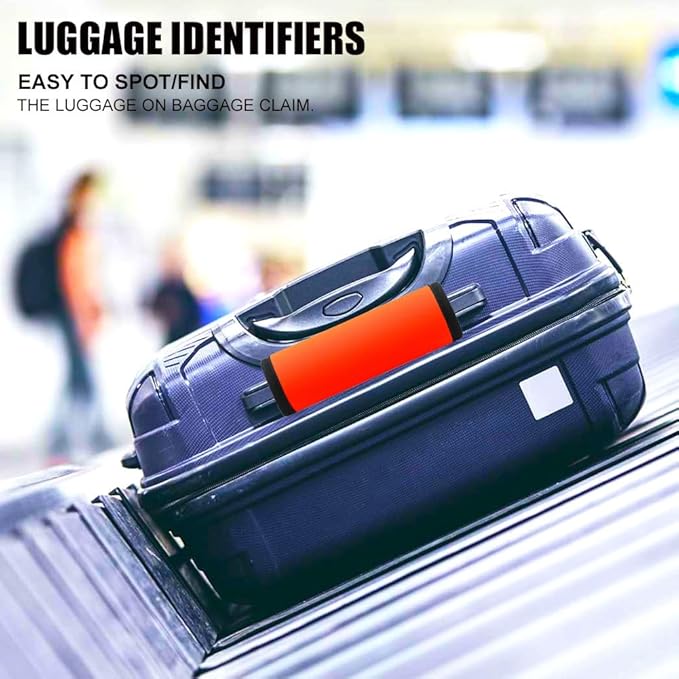 Luggage Handle Wrap 6 Pack-Neoprene Luggage Handle Wraps for Suitcase/Beach Bag/Backpacks Bright Suitcase Identifiers Travel Accessories for Airplane (3 Colors)