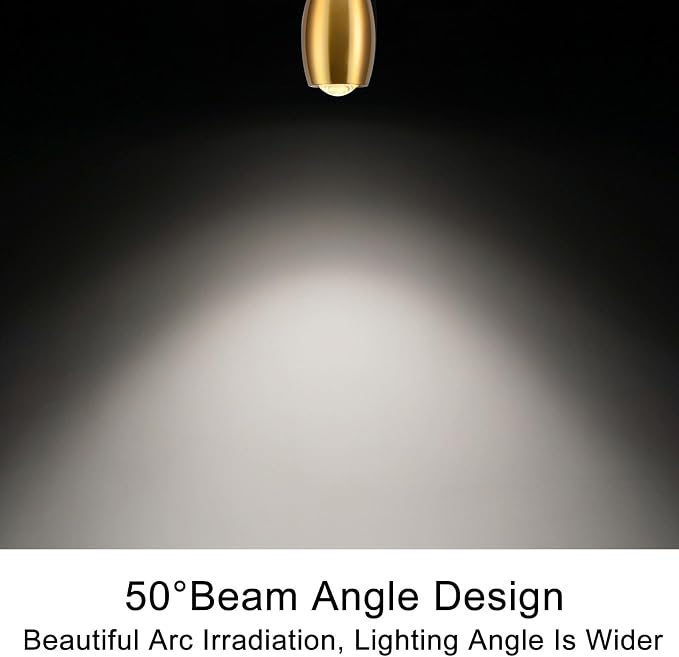 Gold Pendant Light, Modern Pendant Lights Kitchen Island, LED Hanging Light Fixtures for Dining Room Hallway Bedroom 2 Pack 3000K