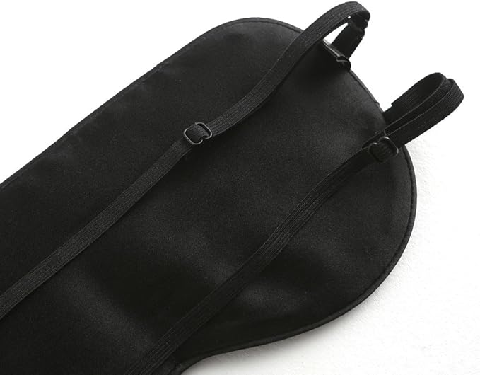 Tim & Tina 100% Natural Silk Sleep Mask Soft Comfortable Smooth Eye Mask with Adjustable Strap Blindfold for Women Men Black - Two Straps