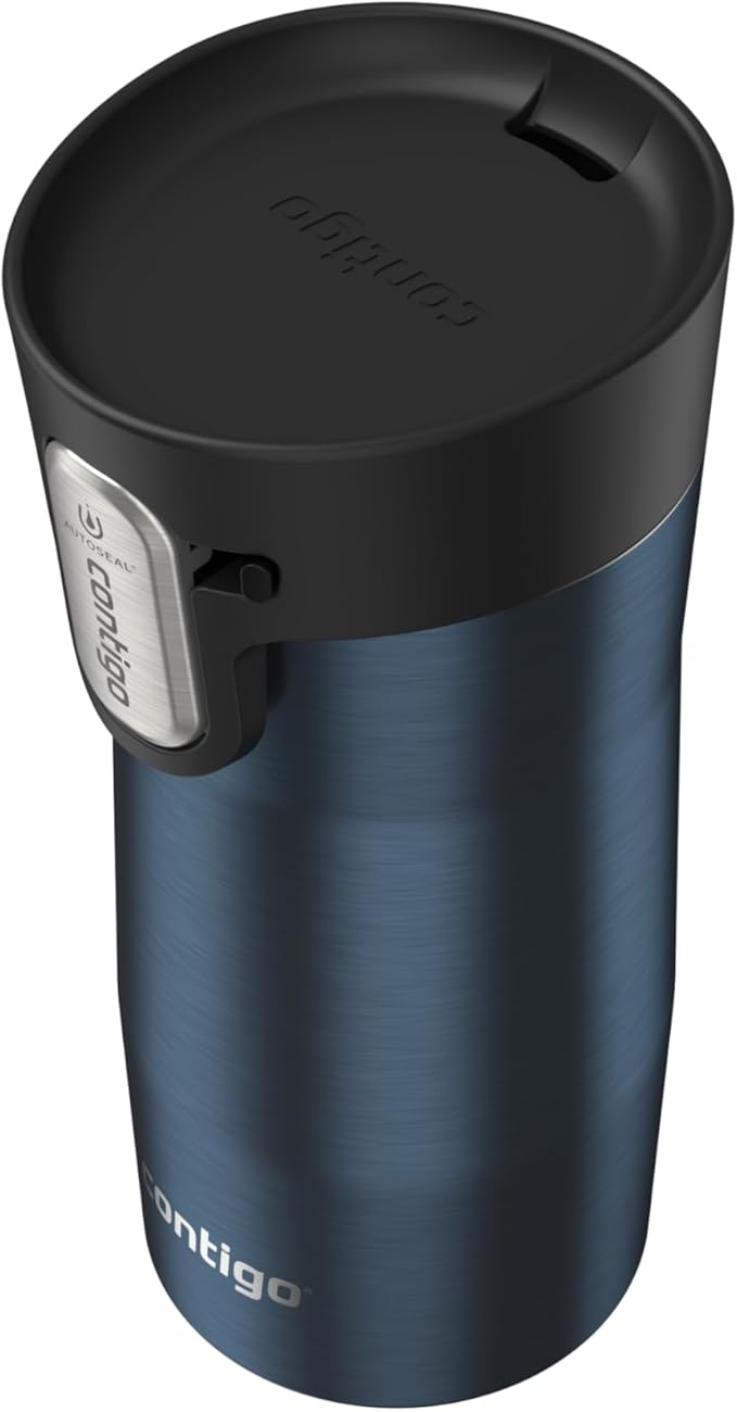 Contigo AUTOSEAL West Loop Vacuum-Insulated Stainless Steel Travel Mug with Easy-Clean Lid 12 oz Blueberry