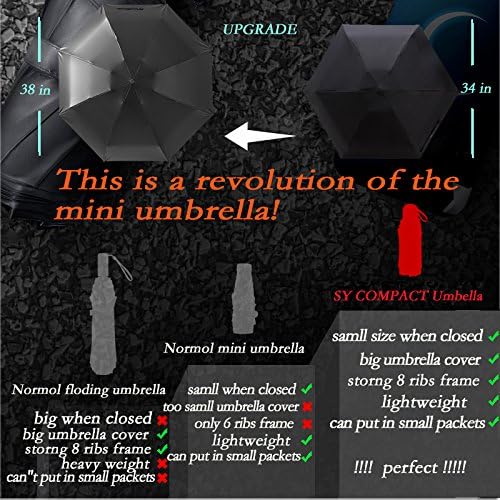 SY COMPACT Travel Umbrella - Lightweight Portable Mini Compact umbrellas-Factory outlet shop