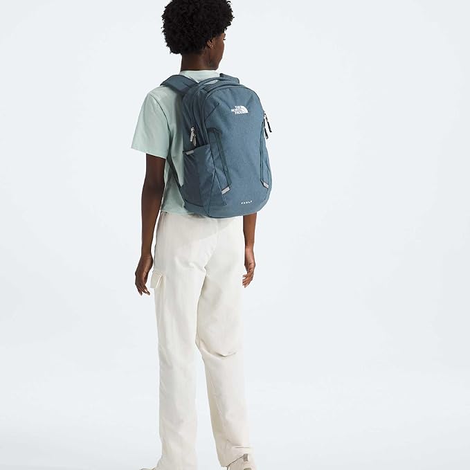 The North Face Women's Vault Everyday Laptop Backpack - Commuter Travel Bag, Water-Repellent, Spacious Main Compartment, Granite Grey Light Heather/Frost Grey, One Size