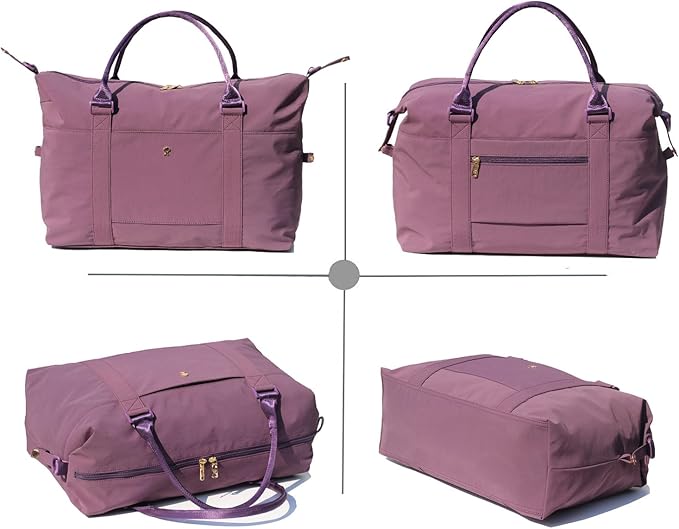 ESVAN Travel Tote Duffel Gym Bag,Weekender Overnight Carry-on Tote Crossbody Bag with Wet Pocket and Trolley Sleeve Upgraded