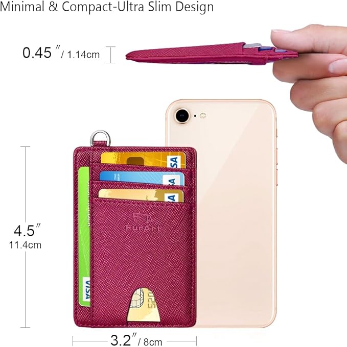 FurArt Slim Minimalist Wallet, Front Pocket Wallets, RFID Blocking, Credit Card Holder for Men