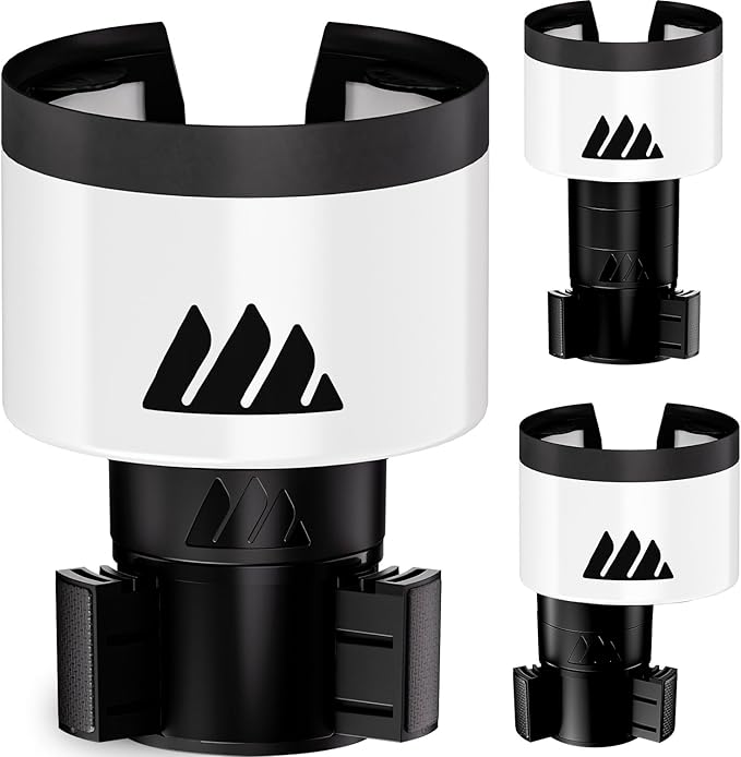 Integral Ultimate Expander Car Cup Holder - Adjustable Base - Expander & Organizer for Vehicles - Compatible with Coffee Mug, Yeti 14/24/36/46oz, Ramblers, Hydro Flasks 32/40oz, 3.4"-4.0" Bottles