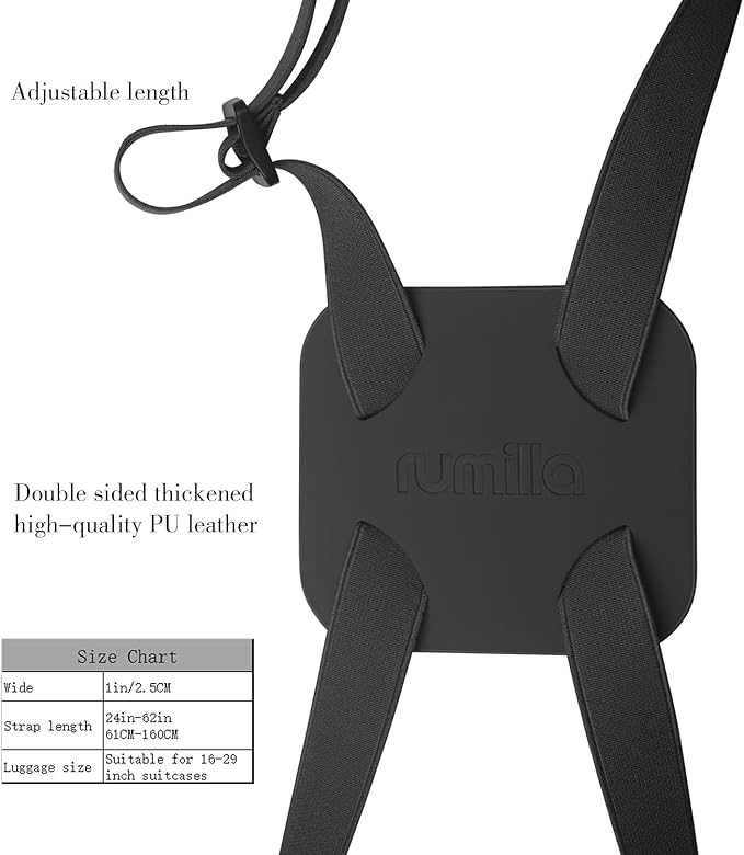 Luggage Straps Bag Bungees for Add a Bag Easy to Travel Suitcase Elastic Strap Belt (Black Luggage strap-1PCS)
