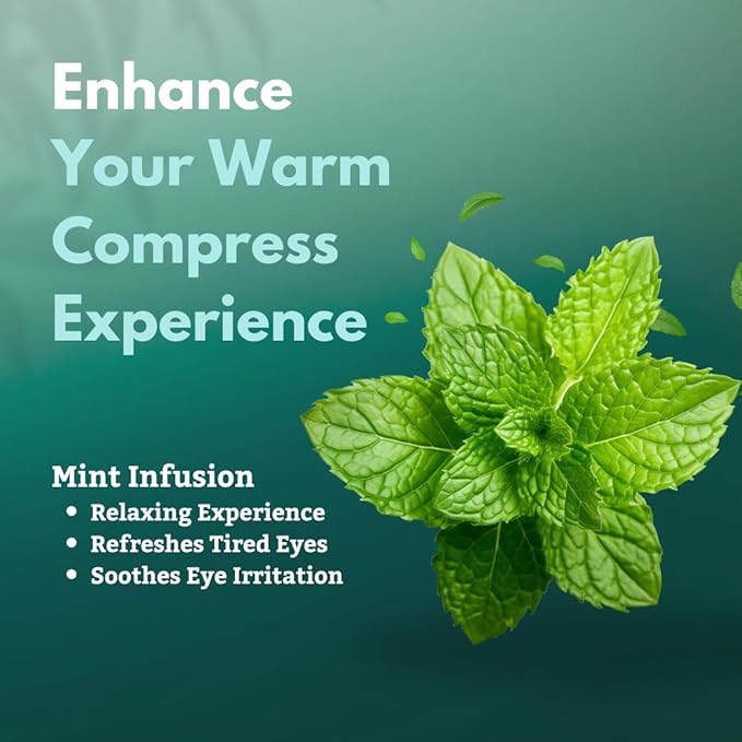 TearRestore EyeRelax Heated Eye Mask for Dry Eye & Stye Relief, Self-Heating Warm Compress with Moist Heat, Mint-Infused Steam Mask for Dry Eyes, Blepharitis Relief & Overnight Comfort (30 Count)