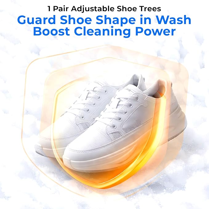 Shoe Washing Machine Bag, 2 Pack XXL Laundry Bag for Washer & Dryer, Mesh Sneaker Wash Cleaner, Heavy Duty Zipper, Protects Shoes & Machine, Reusable