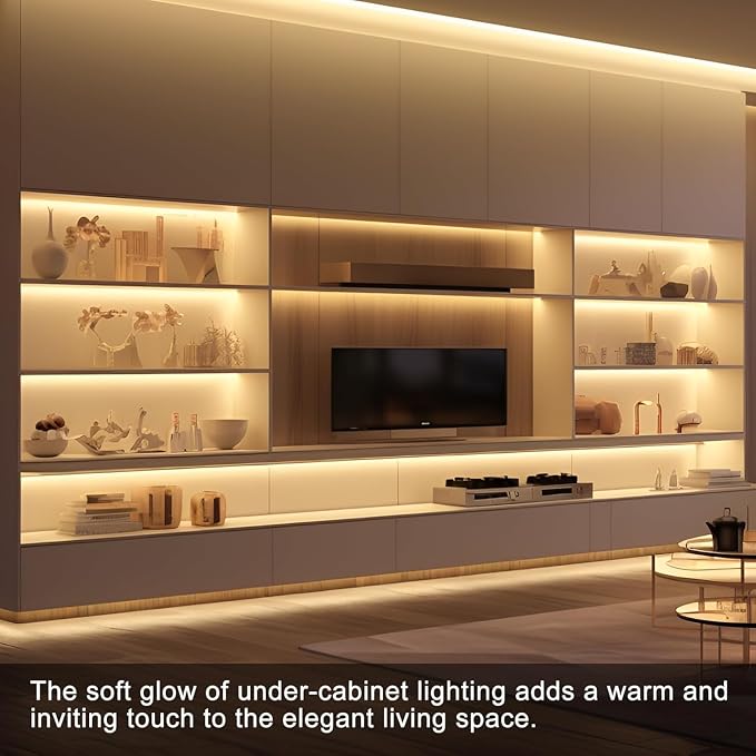 6-Lights LED Recessed Lighting Wall Panel Lights,Self-Adhesive Wood Slat Wall Panel Strip Light,4000K Touchable Switch Dimmable LED Aluminum Channel lamp,Under Cabinet Light(39in+31.5in+23.6in)