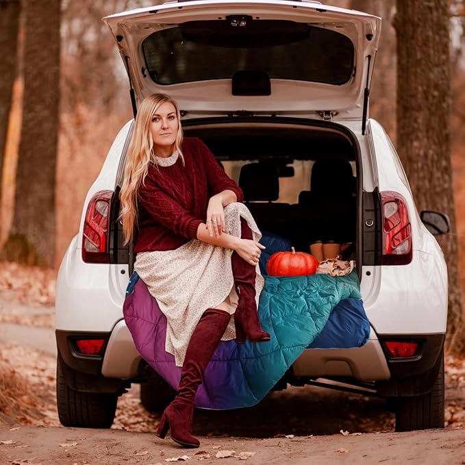 Camping Blanket, Puffy Blanket Lightweight Windproof Water Resistant for Outdoors,Hiking, Backpacking,Beach,Car,Picnic,Stadium