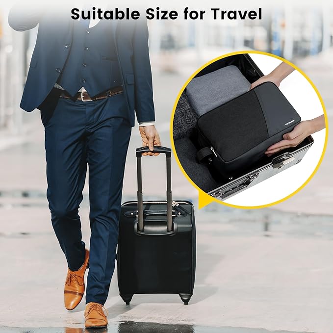 Vorspack Large Travel Toiletry Bag - Water Resistant Toiletry Bag for Men for Bathroom Toiletries Accessories Gifts - Black