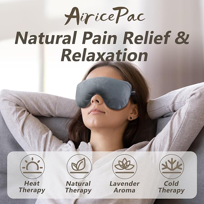 2 Pack Eye Mask for Dry Eyes, Steam Warm Compress for Eyes Blepharitis & Stye, Microwave Moist Heating Pad for Eyes