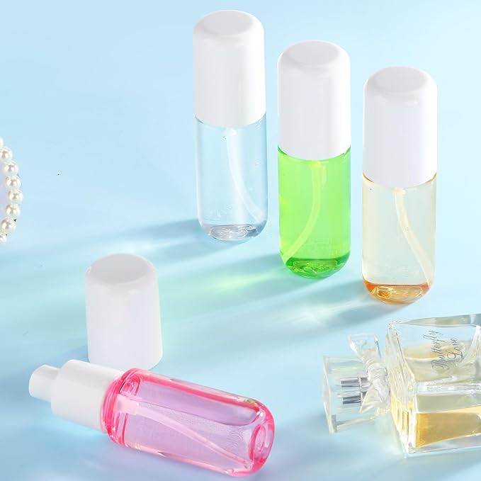 Small Spray Bottle Travel Size 4 Pack1.35oz/40ml Fine Mist Empty Mini Spray Bottles Refillable Plastic Travel Bottle Set for Traveling and Outgoing