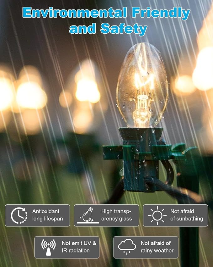 Night Light Bulb Warm White Replacement Bulbs - E12 Light Bulbs - 7Watt Incandescent Light Bulbs - 15 Packs Warm White Glow - Dimmable