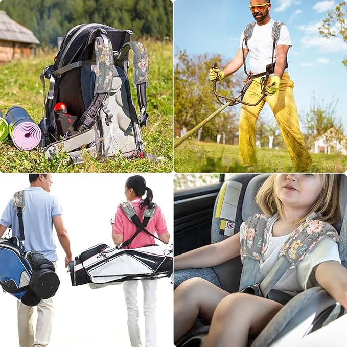 ZINZ 2-Pack Universal Shoulder Pad with Ultra thick Cushion for Bag Luggage Bag Crossbody, Plus Long & Anti-Slip & Breathable,Light Rose-2Pack