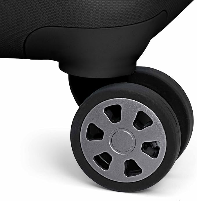 Traveler's Choice Pagosa Hardshell Expandable Luggage with Spinner Wheels, Black, 26-Inch Medium