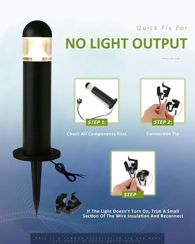 Low Voltage Pathway Lights, 2700K Walkway Set, 6 Pack | 200 Lumen Output, 270 Degree No Glare Beam, 12V LED Bollard Light, IP67 Waterproof for Even Walkway Illumination