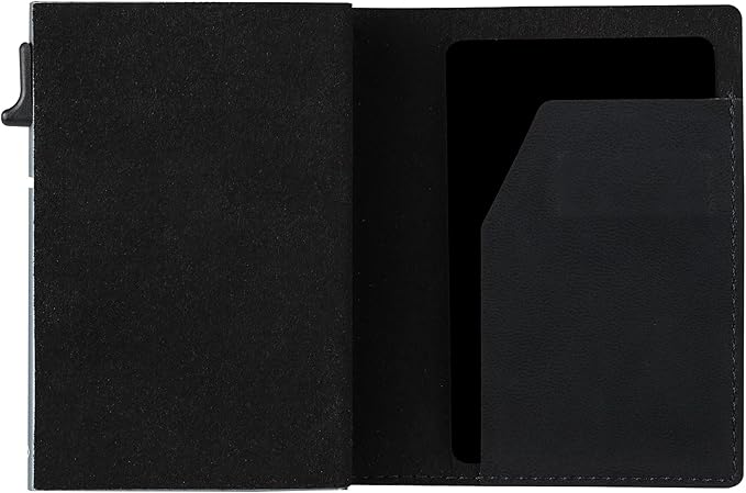 Conceal Plus Card Blocr Pop Up Wallet for Men - Slim Metal RFID Blocking Card Holder (4-6 Cards Ejector) - Minimalist Smart Front Pocket Wallet with Internal Cash + ID Storage
