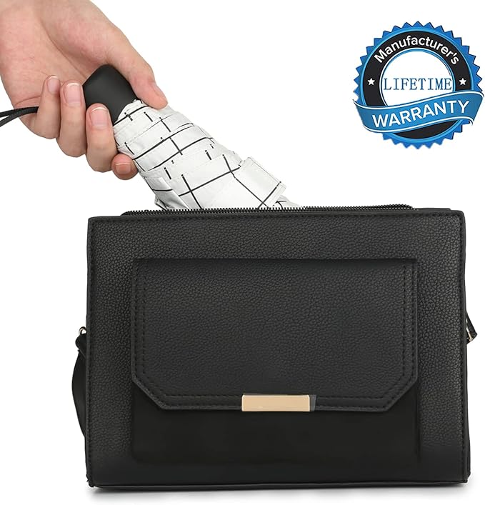 GAOYAING Compact Travel Umbrella with Case Sun&Rain Lightweight Small and Compact Suit for Pocket