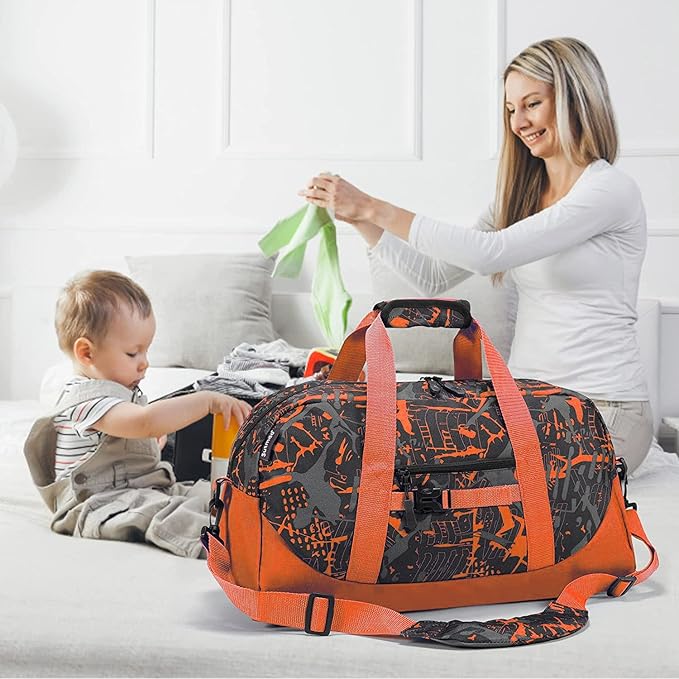 Stumdo Kids Overnighter Duffel Bags for kids, Carry-On Size & Ideal for School Practice or Overnight Travel Weekender Tote for Travel Gym Sport bag for Boys & Girls (11tycheng)