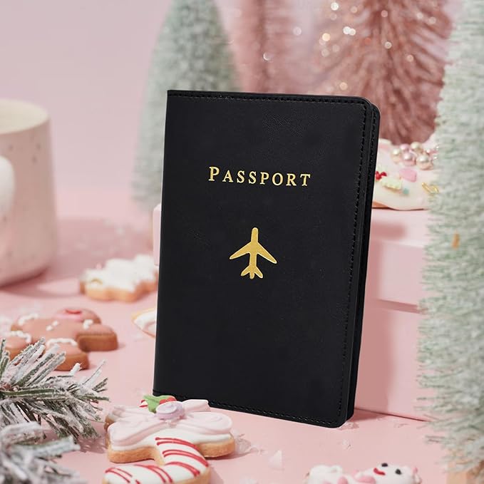 Sizobi Leather Passport Holder Covers Case, Passport Holder for Travel Women, International Travel Must Haves Travel Accessories for Women Men, Cruise Ship Essentials, Passport Book Travel Gifts
