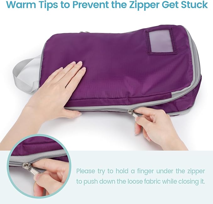 Cambond Compression Packing Cubes for Travel - Lightweight Expandable Travel Bags Luggage Organizers Travel Essentials Compression Cubes for Travel Space Saver for Carry on Suitcases Organizer