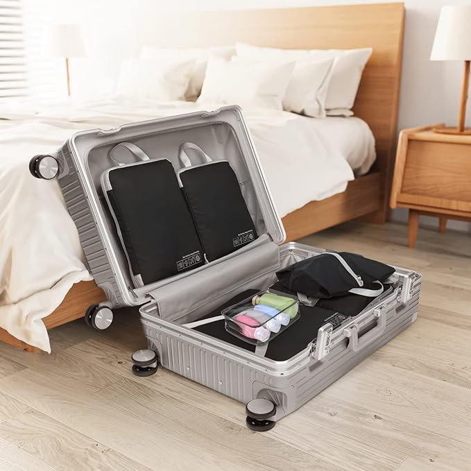 Cambond Compression Packing Cubes for Travel - Lightweight Expandable Travel Bags Luggage Organizers Travel Essentials Compression Cubes for Travel Space Saver for Carry on Suitcases Organizer