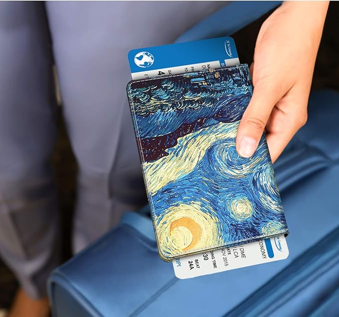 FINTIE Passport Holder, Slim Travel Wallet RFID Blocking Card Case Cover Passport Cover Protector Essentials with Credit Card Slots for Women/Men | Slim, RFID Blocking, Card Case Cover, Essentials, Credit Card Slots