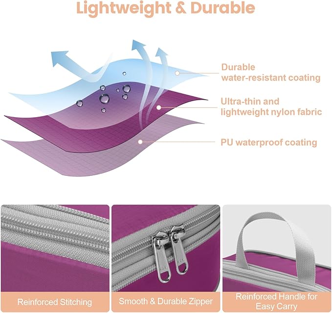 Cambond Compression Packing Cubes for Travel - Lightweight Expandable Travel Bags Luggage Organizers Travel Essentials Compression Cubes for Travel Space Saver for Carry on Suitcases Organizer