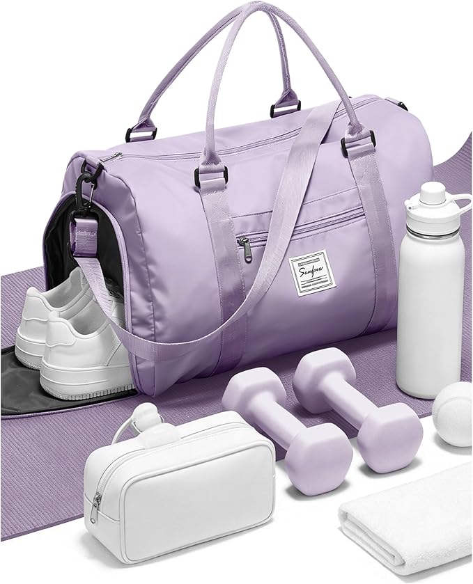 Weekender Duffel Bags for Women Men, Travel Totes Bag for Airplane, Cute Sports Gym Dance Overnight Luggage Bag with Wet Pocket Shoe Compartment, Carry On Hospital Bag for Labor and Delivery