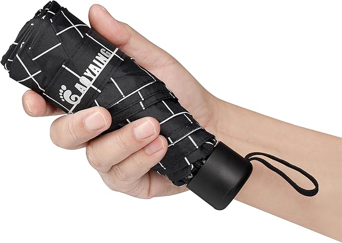 GAOYAING Compact Travel Umbrella with Case Sun&Rain Lightweight Small and Compact Suit for Pocket