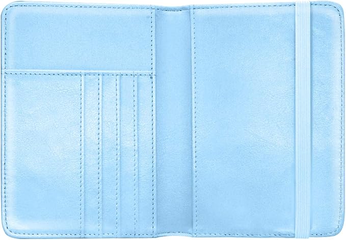 Passport Holder Cover,Traveling Passport Case Cute Passport Wallet for Women,Blue Marble