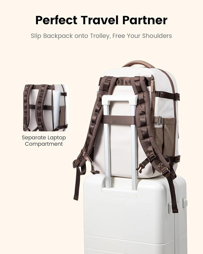 LOVEVOOK 40L Travel Backpack for Women, Airline Approved Carry On Luggage, TSA Personal Item Bag fits 15.6 Inch Laptop, Weekender Overnight Suitcase for Work