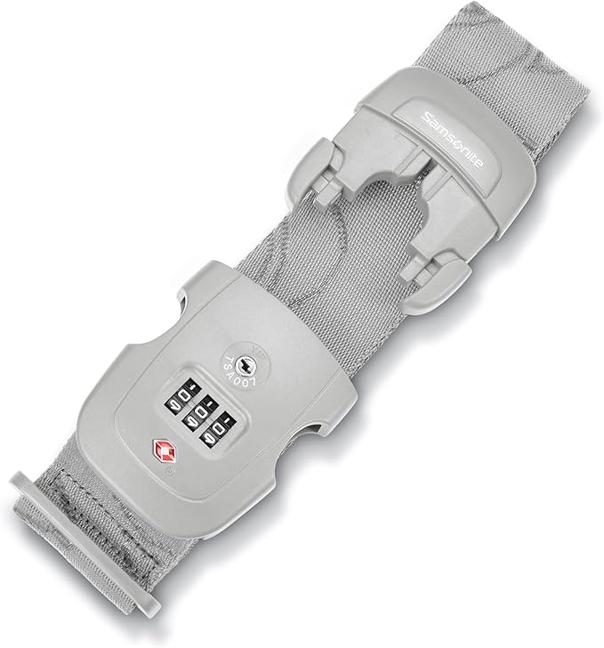 Samsonite 3-Dial Combination Lock, TSA Approved Travel Lock, Light Grey