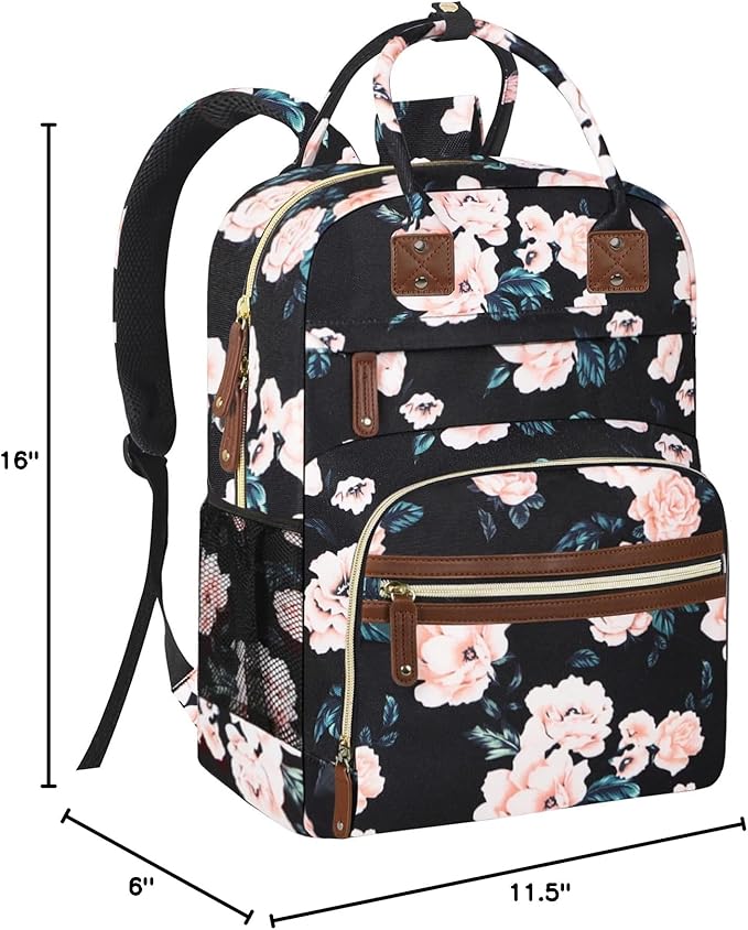 Tenot Diaper Bag Backpack Tote for Women Large Capacity with Insulated Pockets Multifunctional Diaper Bags For Baby Girl Boy Waterproof Baby Bags, Maternity Bag Black Pink Floral | Multifunctional, Diaper Bags, Waterproof, Baby Bags, Maternity Bag