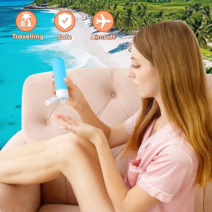 Landisun Travel Bottles for Toiletries 18Pack Toiletry Travel Size Containers Travel-Bottles Accessories TSA Approved Leak Proof Colored