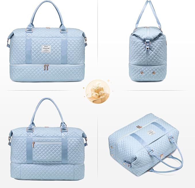 LOVEVOOK Travel Duffle Bag,Weekender Bags for Women with Shoe Compartment,Carry on Overnight Bag with Toiletry Bag,Gym Duffel Bag with Wet Pocket, Hospital Bags for Labor and Delivery
