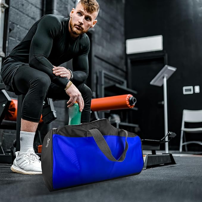 C&F BOGMOST Travel Duffel Bag Large Foldable Waterproof Gym Bag for Gym Beach Swim Bag Men Women Duffle Bag Lightweight Oxford Cloth Sports Bag -Blue