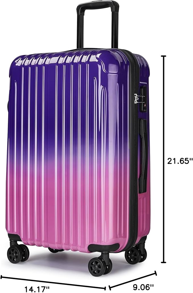 Carry on Luggage - Airline Approved Suitcases with Spinner Wheels, Built-In TSA Lock,Hard Shell Expandable Suitcases