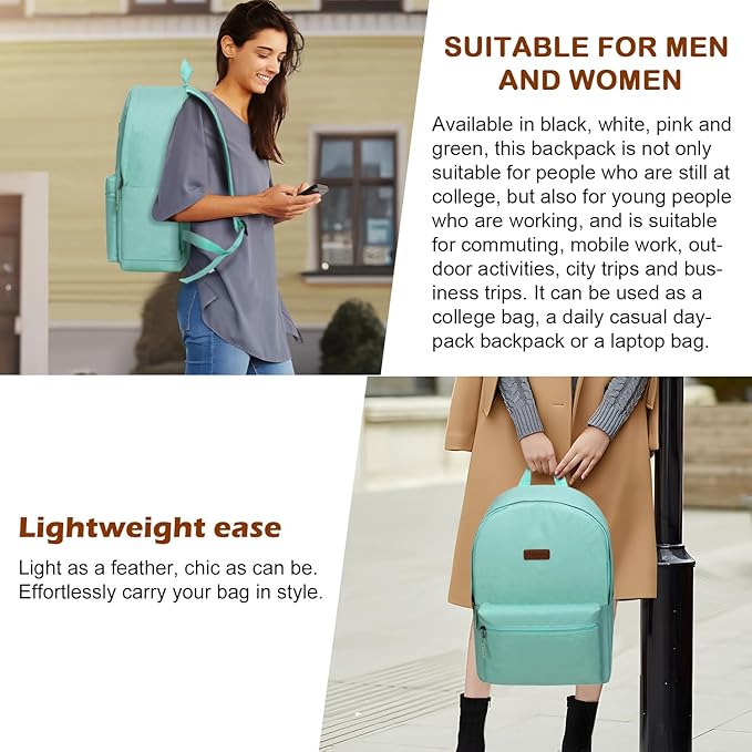 ABS+PC Carry on Luggage set with backpack 3 Pcs suitcace with Spinner wheels TSA Lock 20-In hardshell Lightweight Luggage set (Mint Green)