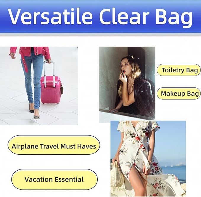 Packing Cubes 1 Quart Size Travel Bag TSA Approved Toiletry Bag Clear Small Purse Pouch International Long Flight Must Haves for Toiletries Makeup Liquids Airplane Europe Vacation Essentials