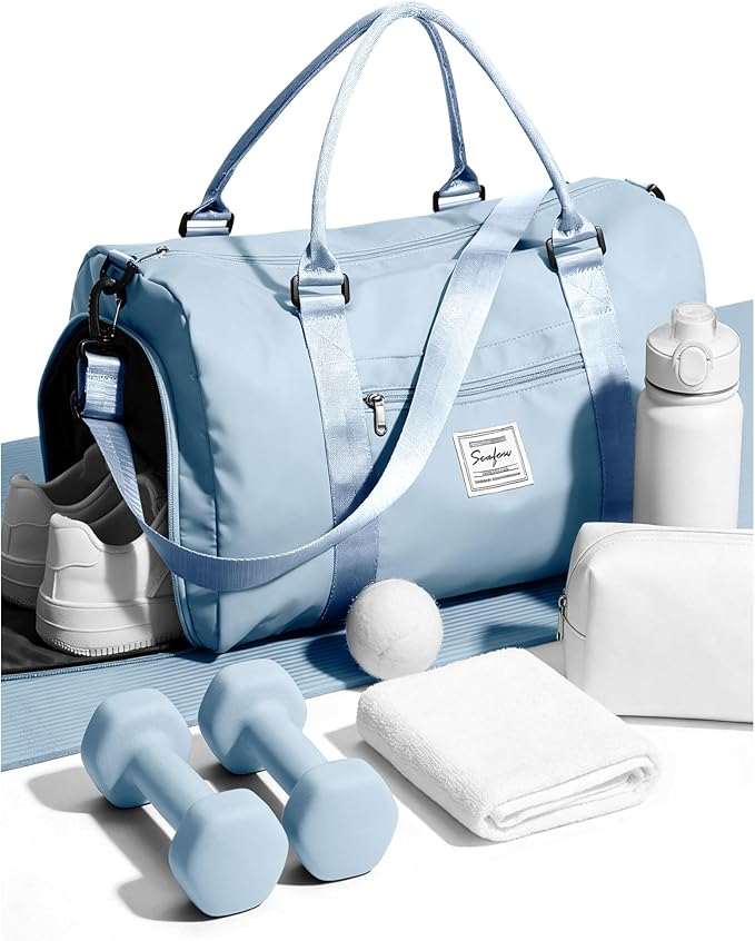 Weekender Duffel Bags for Women Men, Travel Totes Bag for Airplane, Cute Sports Gym Dance Bag Overnight Luggage Bag with Wet Pocket Shoe Compartment
