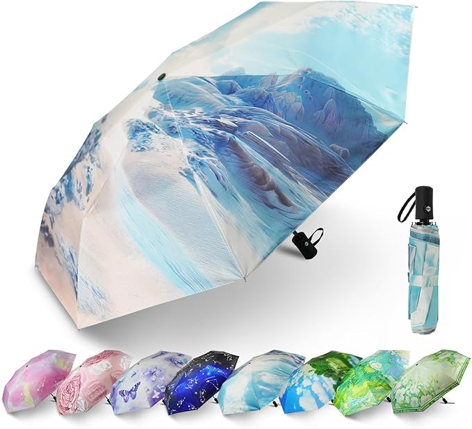 SY COMPACT Travel Umbrella Windproof Automatic Umbrellas Small Compact UV Sun Protection Factory Outlet Umbrella