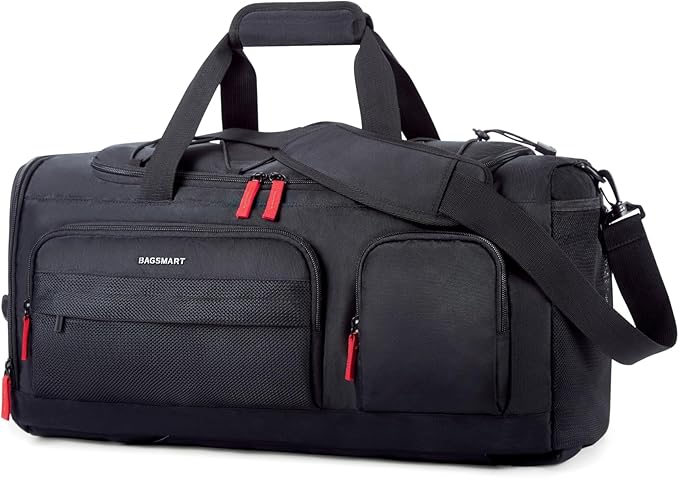 BAGSMART Gym Bag for Women & Men, Sports Travel Duffel Backpack with Shoe Compartment Laptop Compartment, Water Resistant Carry On Weekender Bag for Airplane
