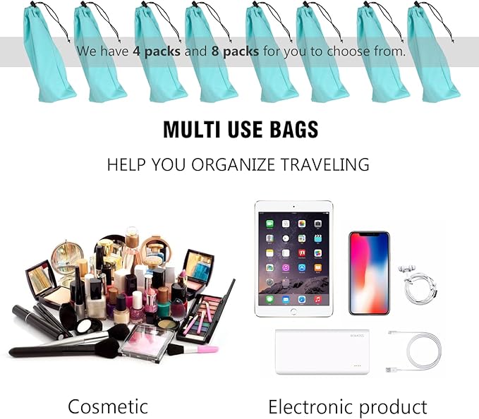 PlasMaller Shoe Storage Bags 100% Cotton with Drawstring for Men and Women for Travel Protecting and Storing Shoes
