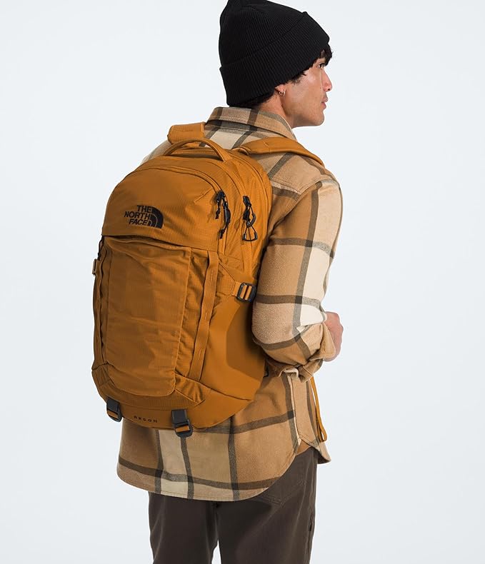 The North Face Recon Everyday Laptop Backpack - Daypack, Water Repellent, Laptop Sleeve, 2 Water Bottle Pockets, Timber Tan, One Size