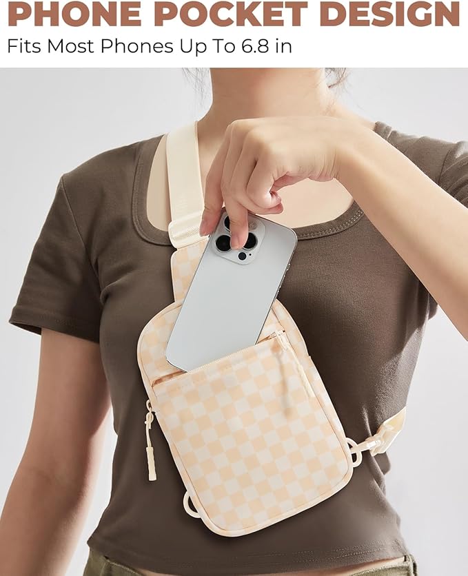 CHOLISS Small Sling Bag for Women and Men, Crossbody Bags Trendy Fanny Packs Chest Bag with Extended Strap