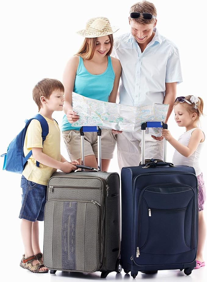 Neoprene Luggage Handle Wrap Fluorescent Colors Luggage Identifiers/Tags/Marker (Blue)