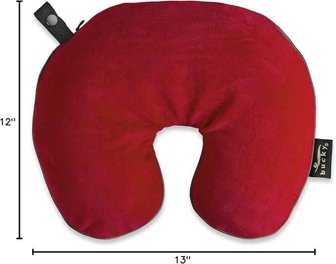 Bucky Utopia U-Shaped Neck Pillow, Cherry Red, One Size