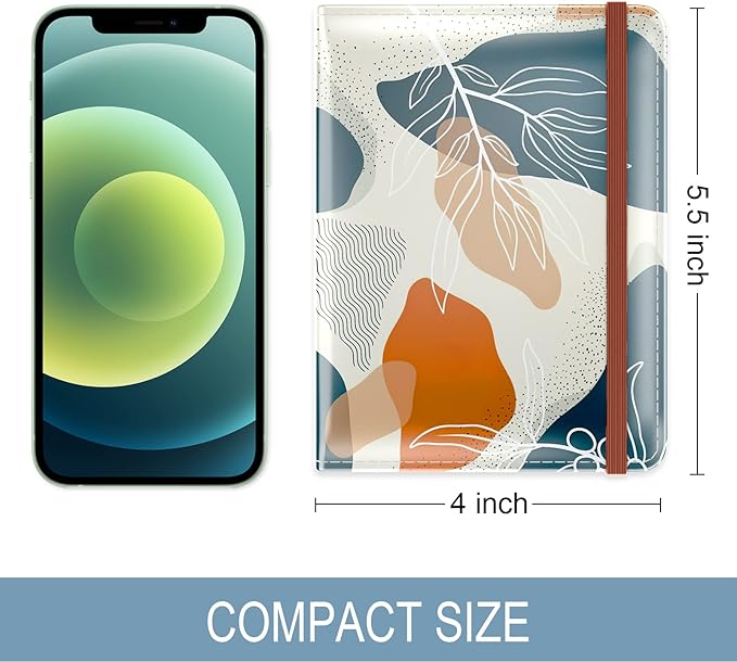 Passport Holder for Travel Essentials, Passport Wallet Cover Case for Travel Must Haves Accessories, Passport Book Holders for Women and Men, White Leaves